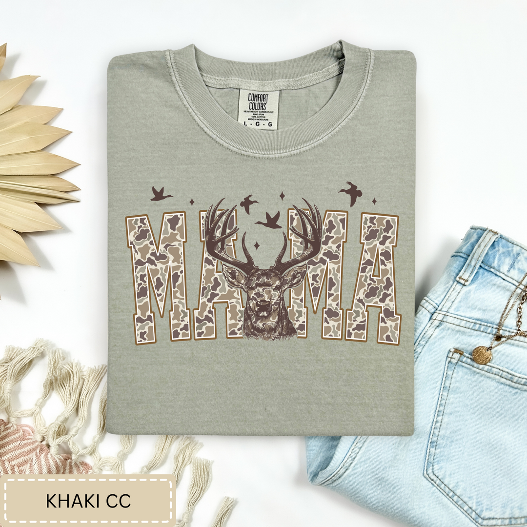 Camo Mama With Deer Tee.