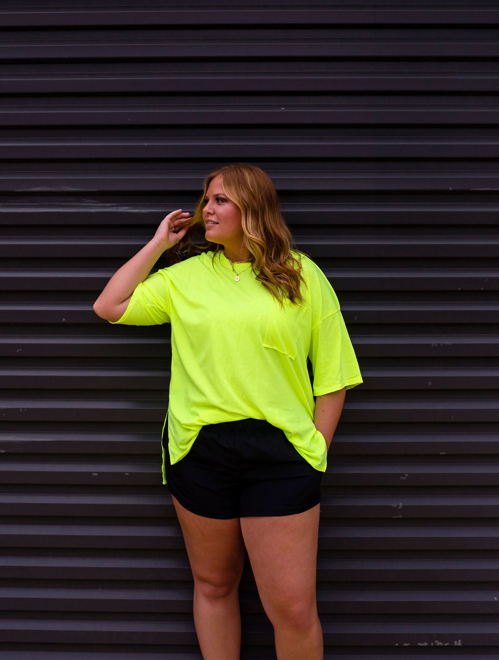 Plus Row Edge Hi-Low Hem Box Top