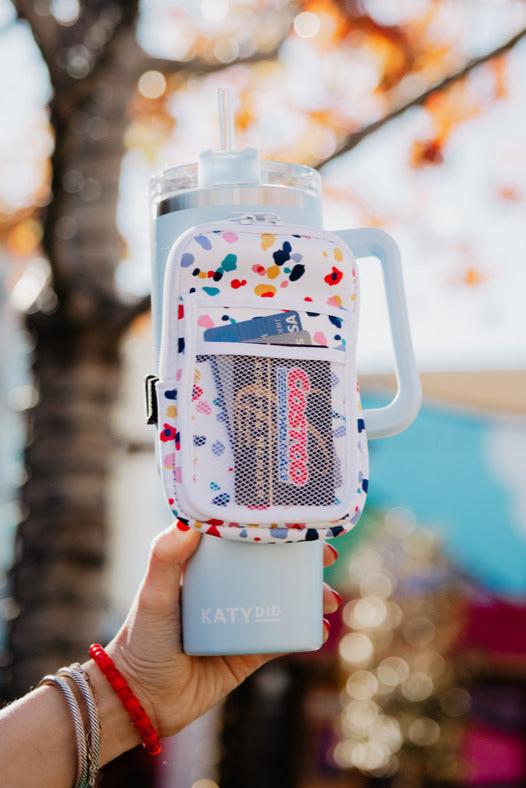 Confetti Print Water Bottle Pouch