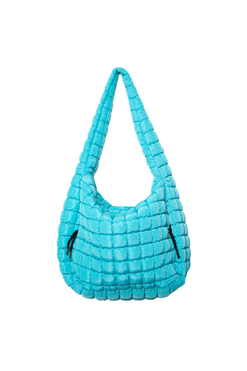 Blue Quilted Tote