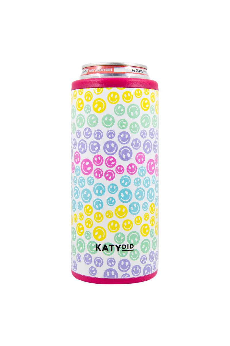 Pastel Happy Face Can Holder