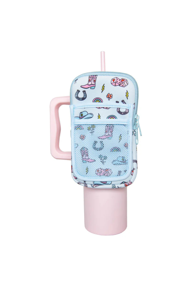Lucky Girl Western Tumbler Zipper Pouch