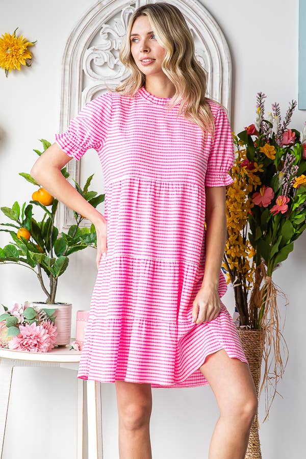 Mini Dress - Fuchsia