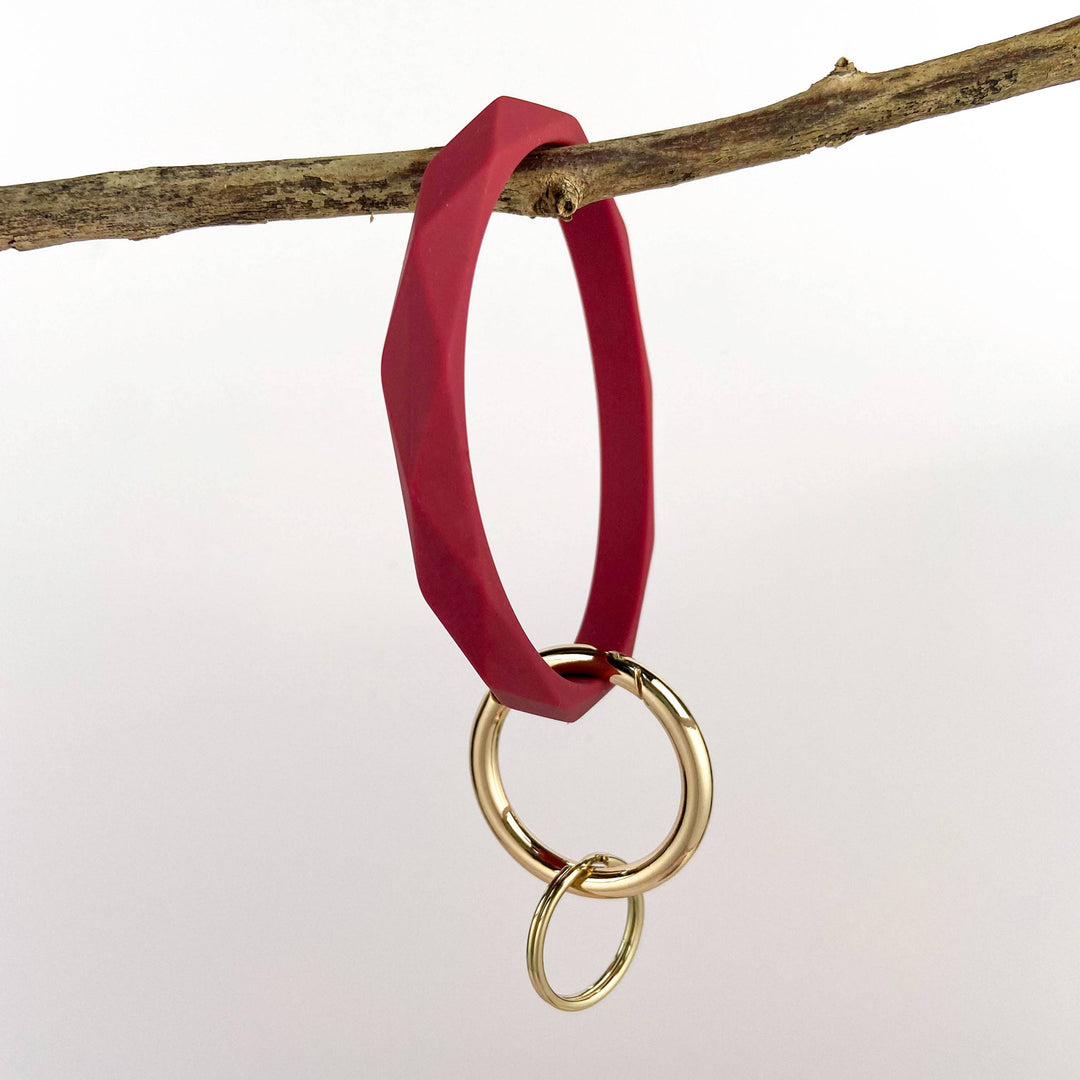 Diamond Shape Silicone Bracelet Keychain