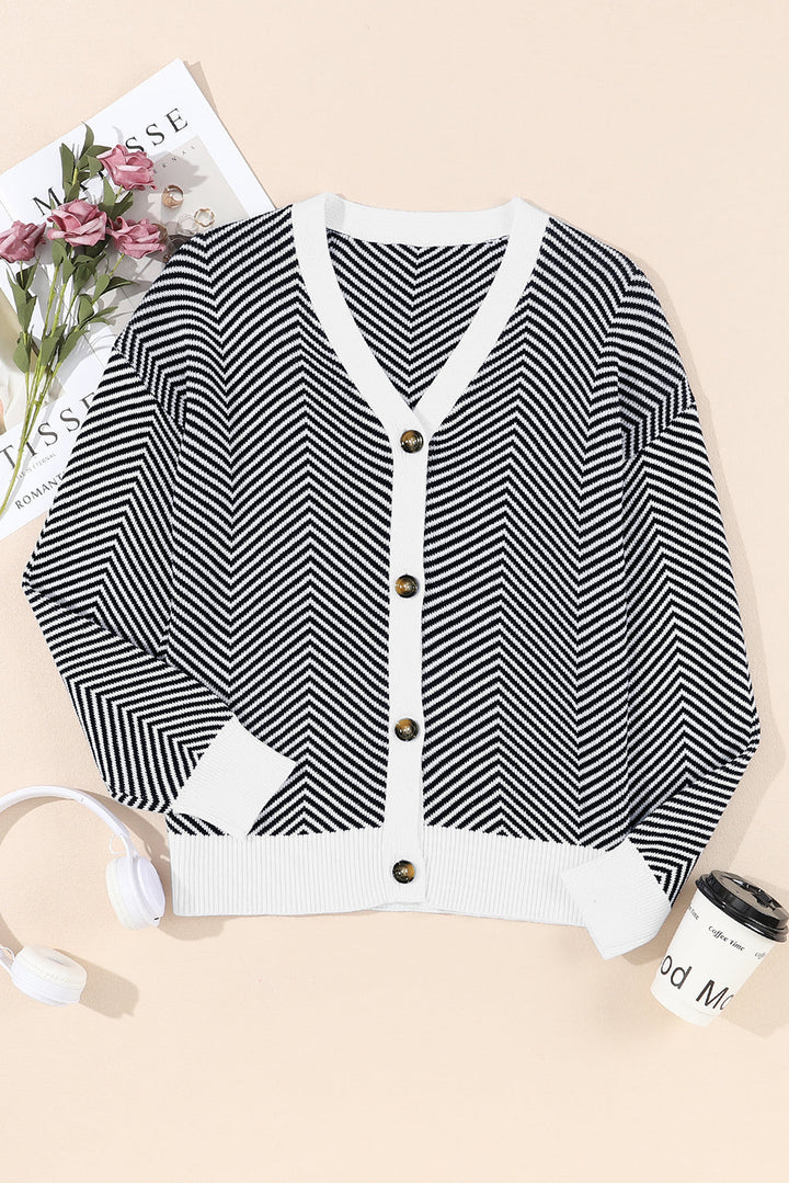 Striped Buttoned Cardigan RTS