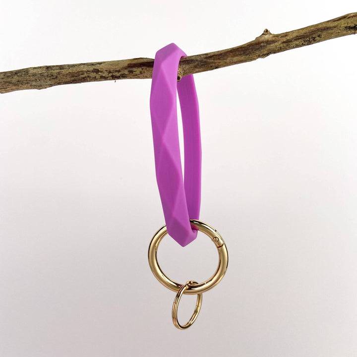 Diamond Shape Silicone Bracelet Keychain