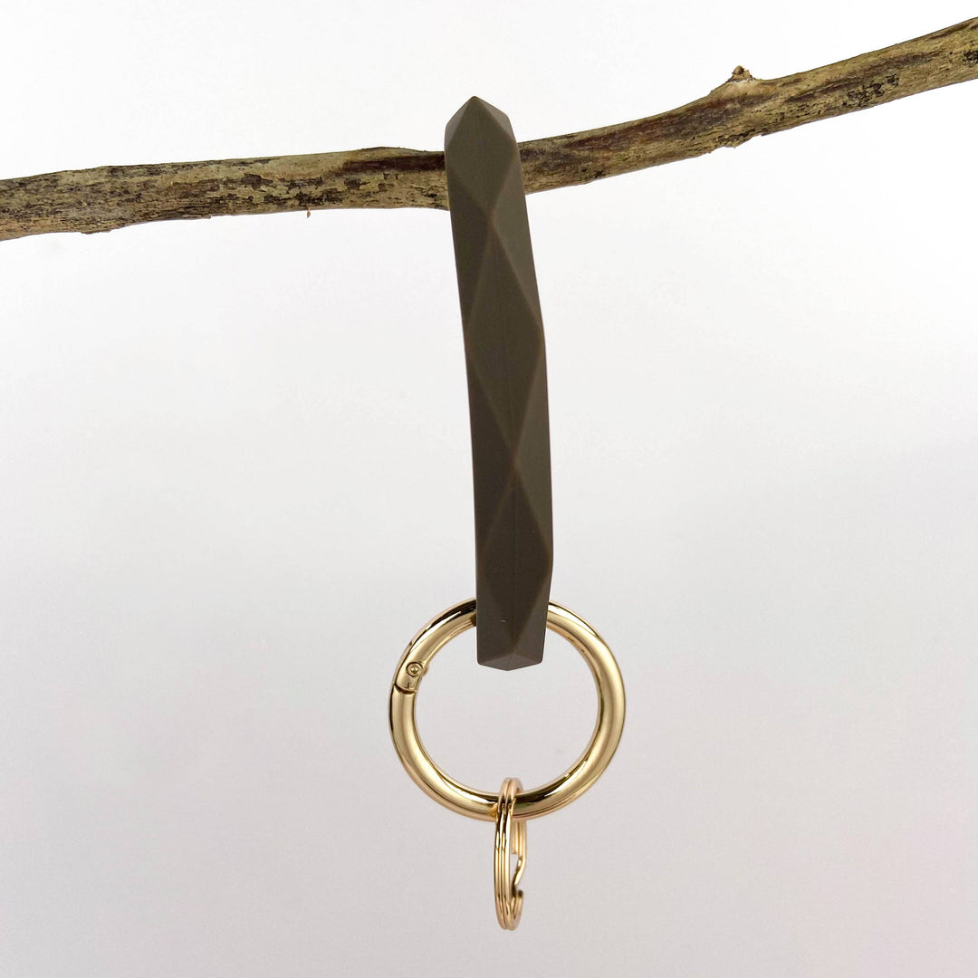 Diamond Shape Silicone Bracelet Keychain