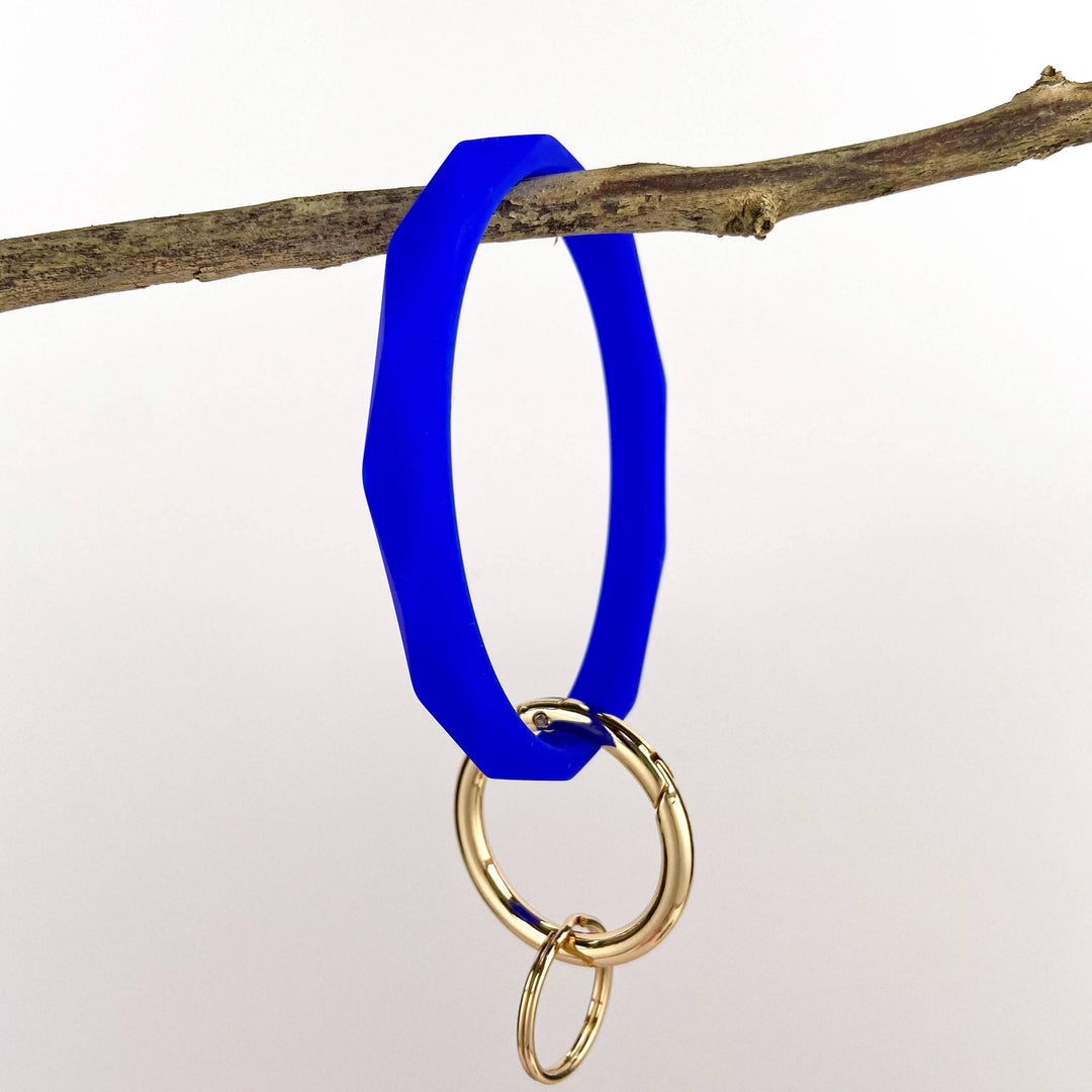 Diamond Shape Silicone Bracelet Keychain