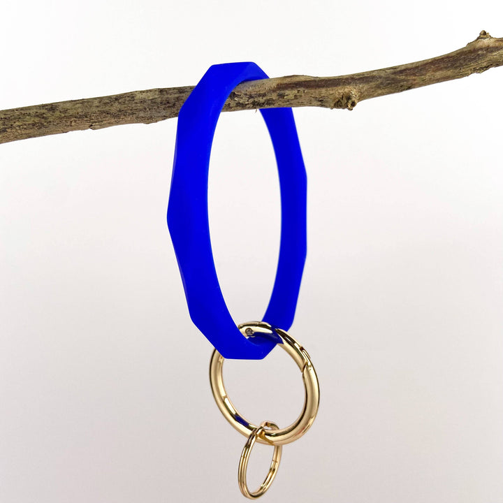 Diamond Shape Silicone Bracelet Keychain