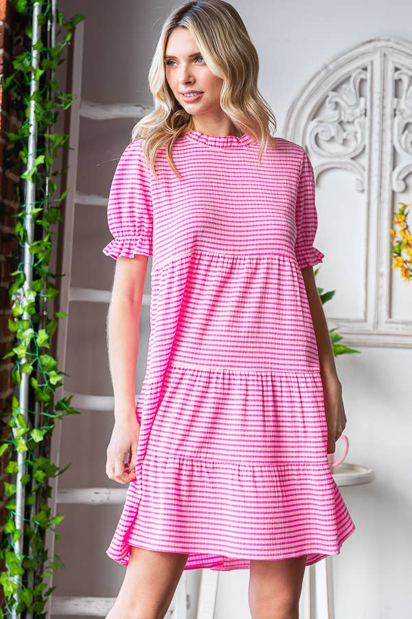 Mini Dress - Fuchsia