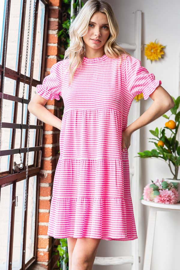 Mini Dress - Fuchsia