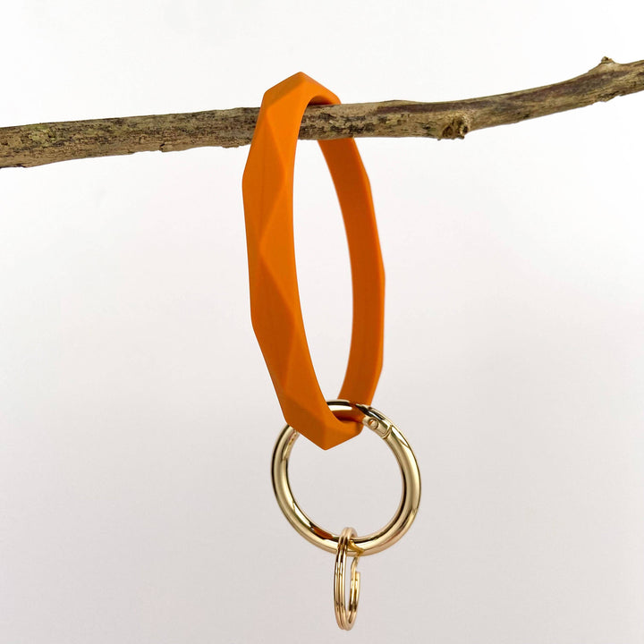 Diamond Shape Silicone Bracelet Keychain