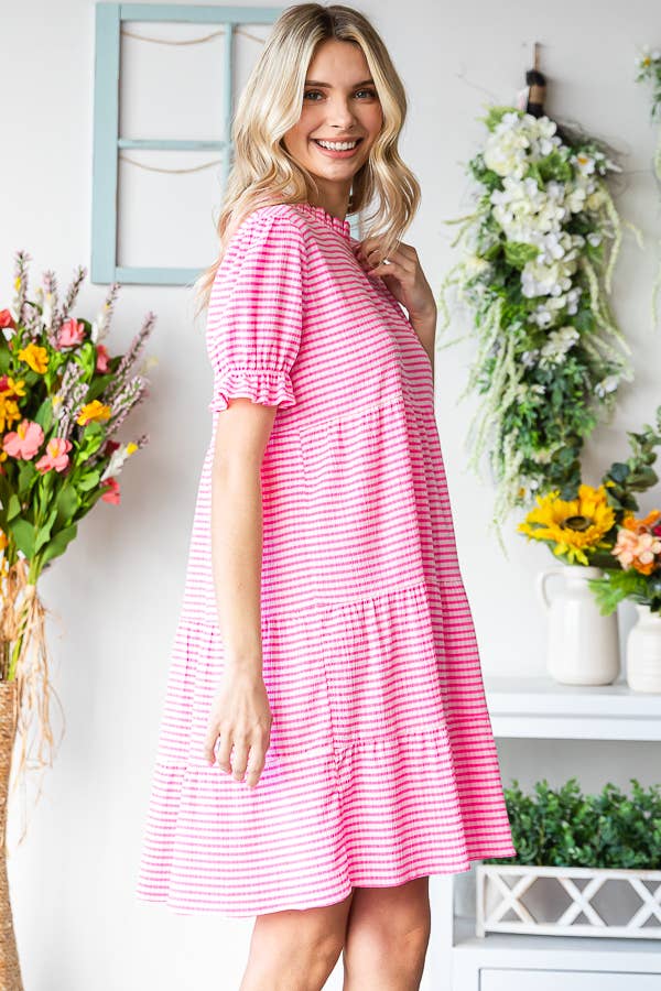 Mini Dress - Fuchsia