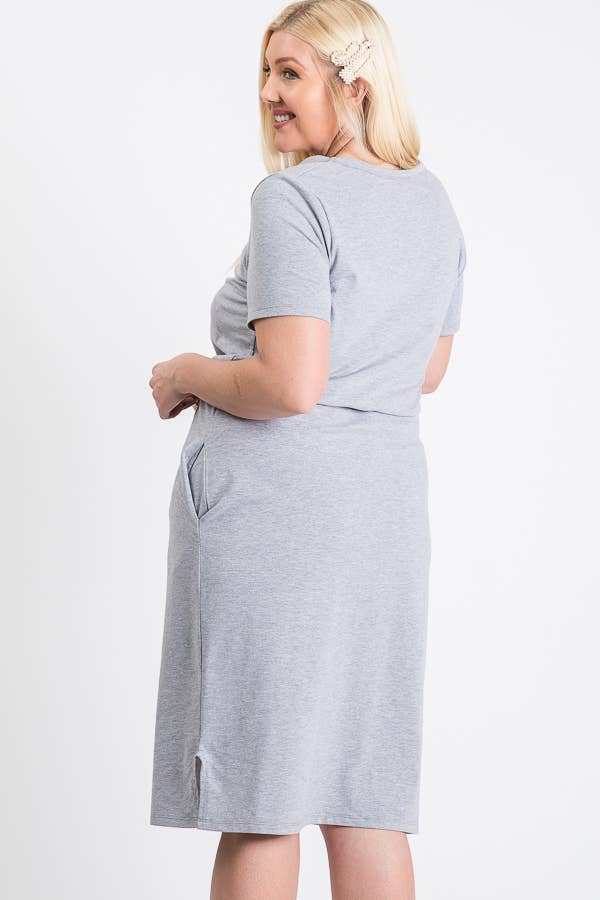 Everyday Casual T-Shirt Dress for Women D2465XL