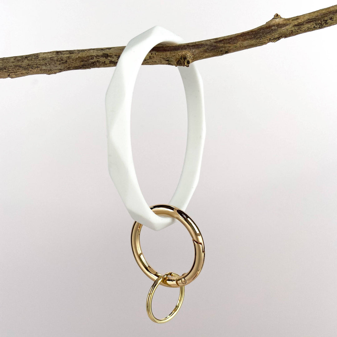 Diamond Shape Silicone Bracelet Keychain