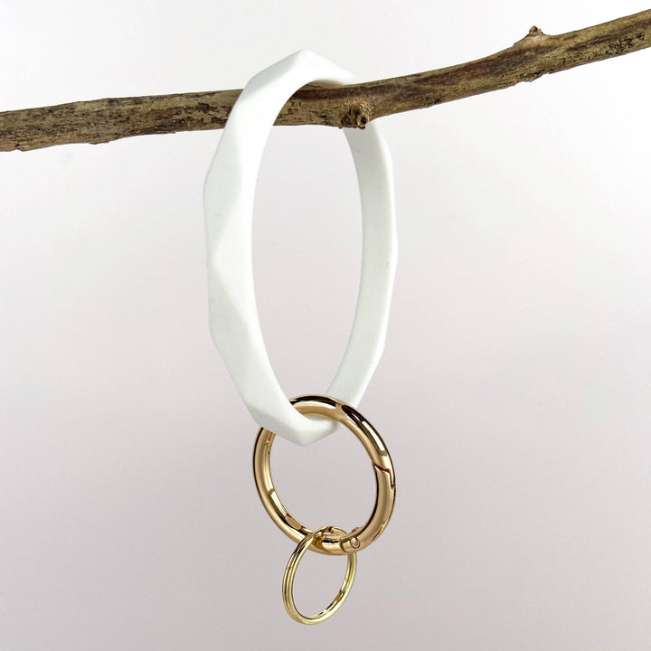 Diamond Shape Silicone Bracelet Keychain