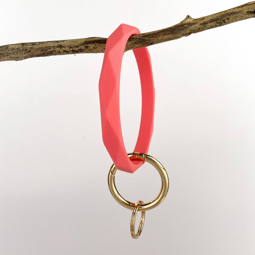 Diamond Shape Silicone Bracelet Keychain
