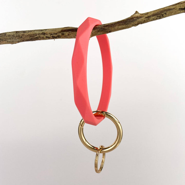 Diamond Shape Silicone Bracelet Keychain