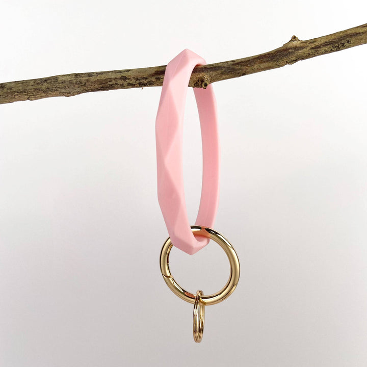 Diamond Shape Silicone Bracelet Keychain