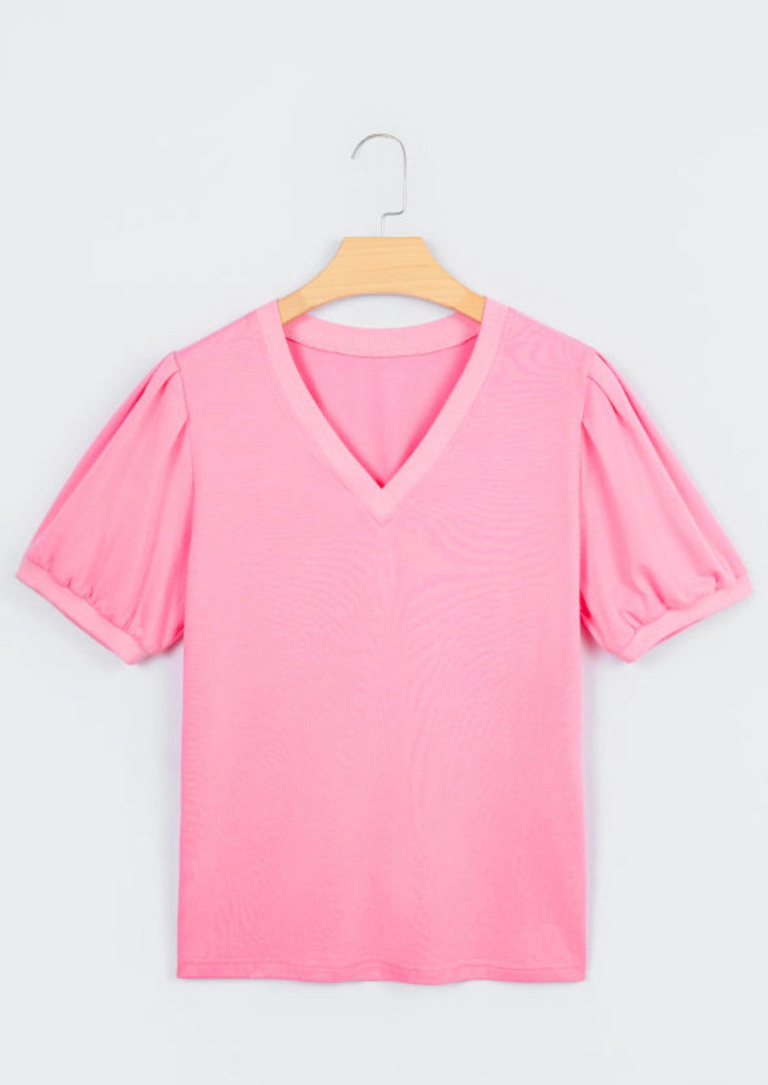 V Neck Puff Blouse *multiple colors* RTS