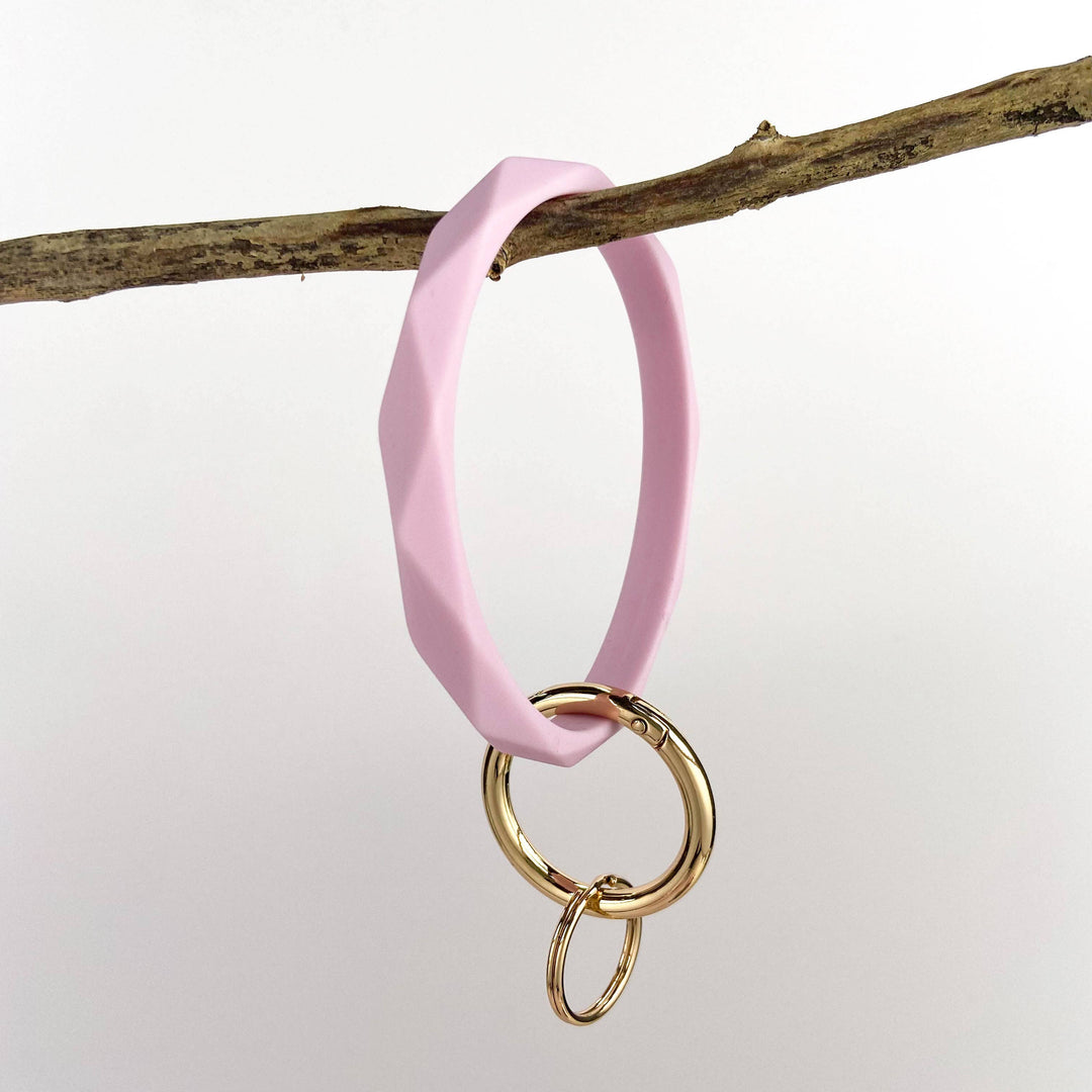 Diamond Shape Silicone Bracelet Keychain