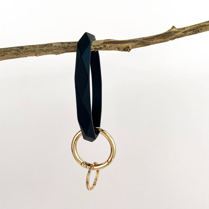 Diamond Shape Silicone Bracelet Keychain