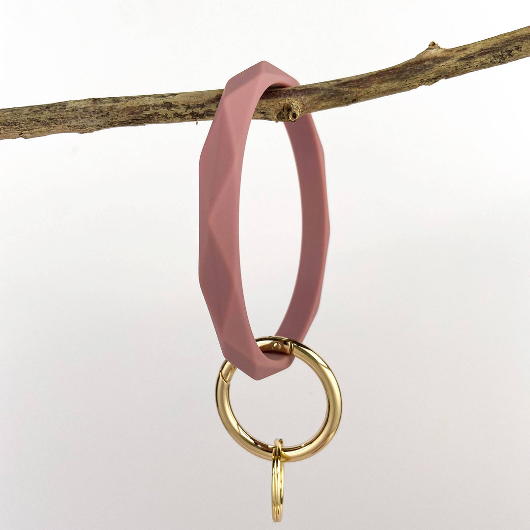 Diamond Shape Silicone Bracelet Keychain