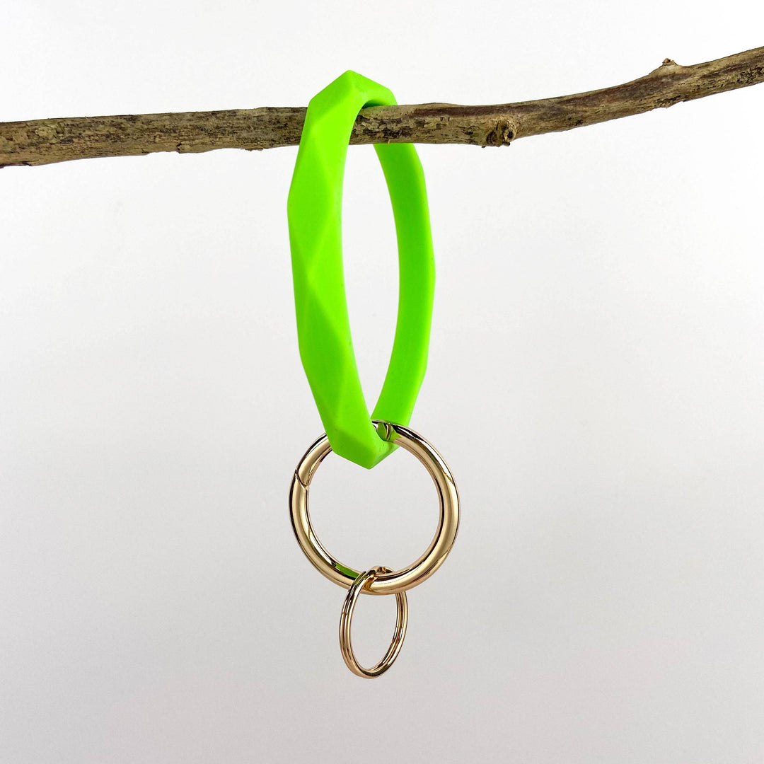 Diamond Shape Silicone Bracelet Keychain