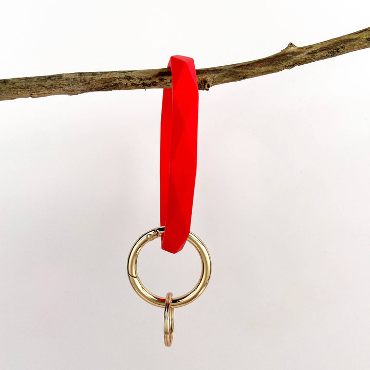 Diamond Shape Silicone Bracelet Keychain