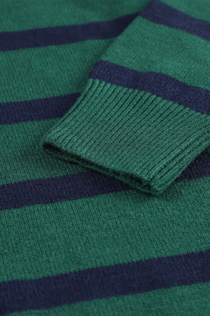 Stripe Zip Collar Dress RTS