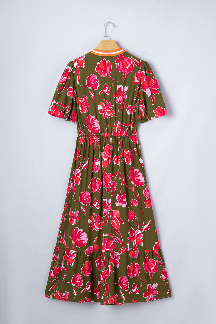 Green Floral Maxi Dress RTS