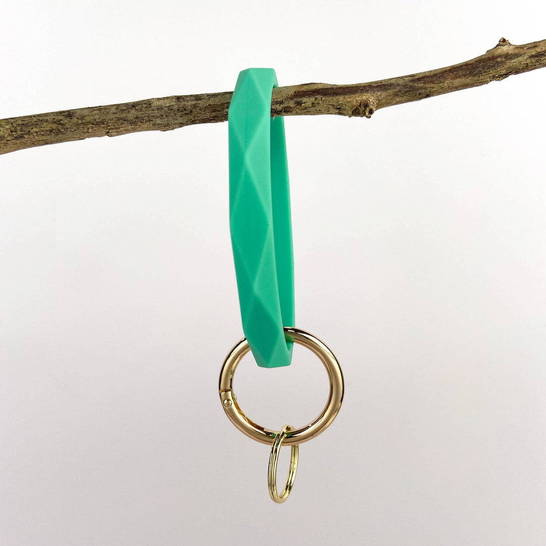 Diamond Shape Silicone Bracelet Keychain