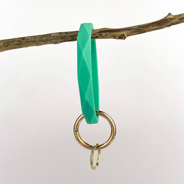 Diamond Shape Silicone Bracelet Keychain