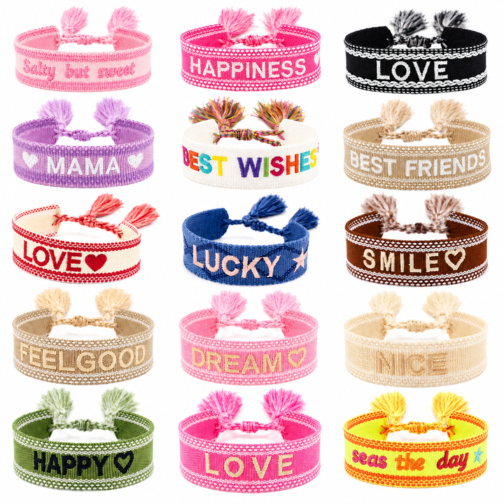 Embroidered Tassel Bracelets RTS