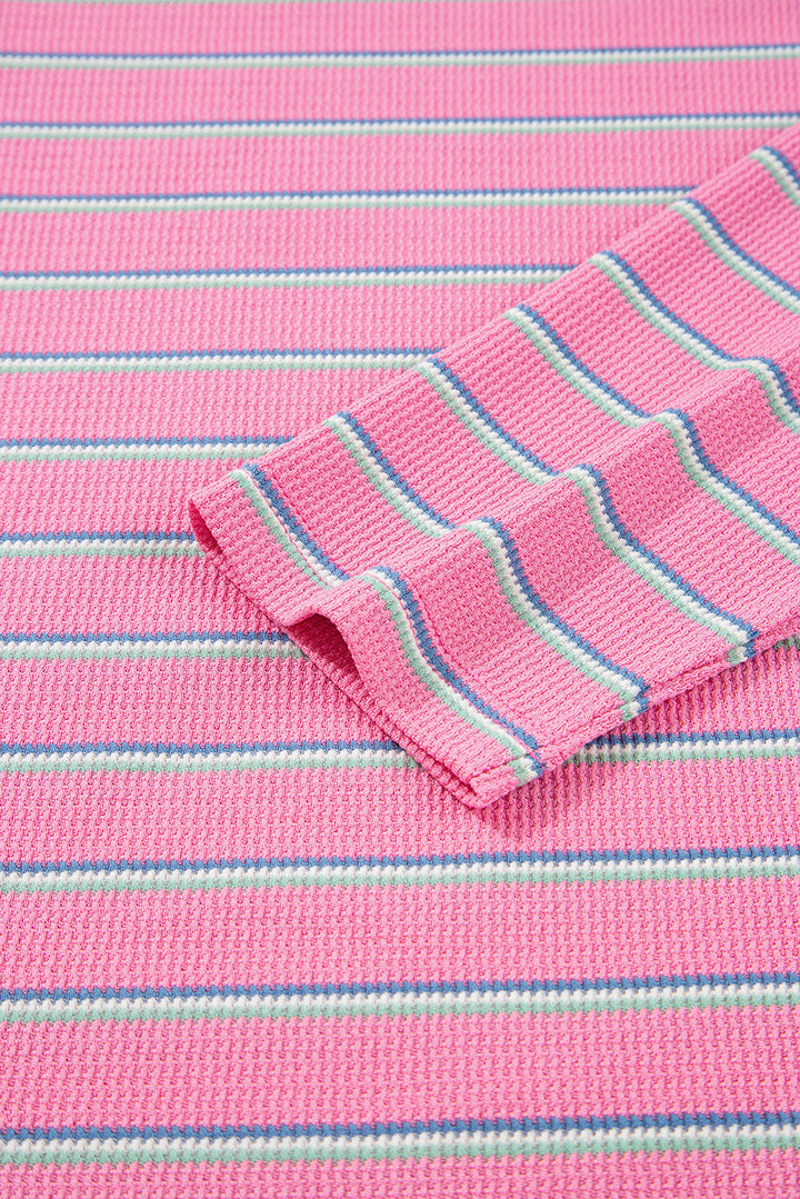 Rose Stripe Textured Top RTS