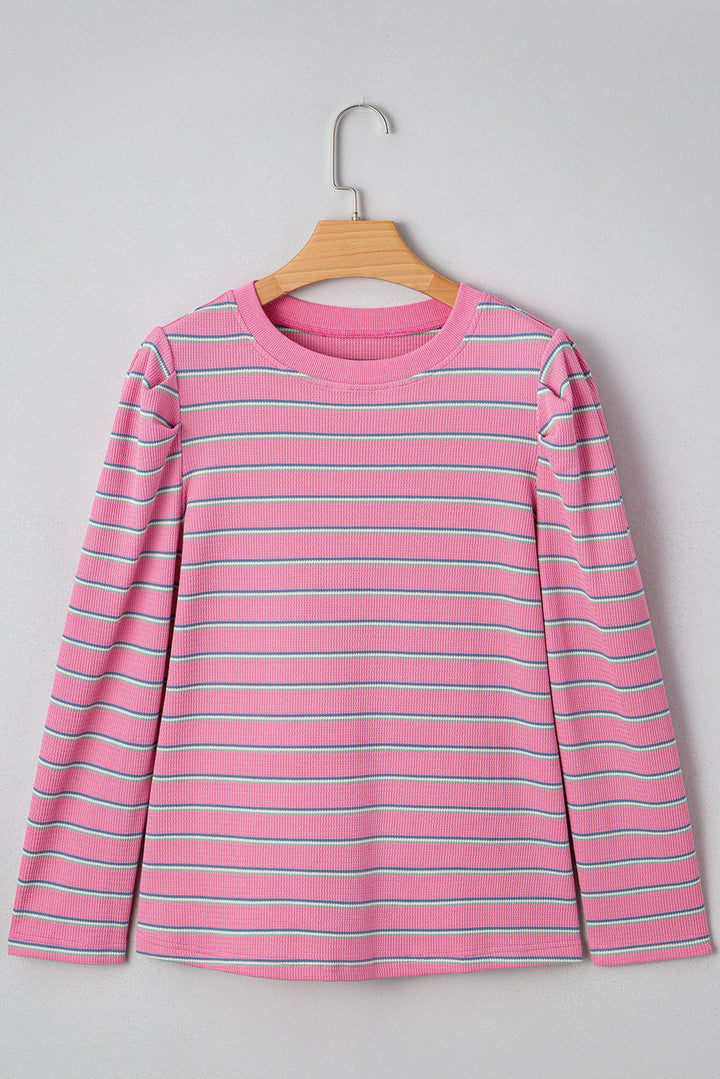 Rose Stripe Textured Top RTS
