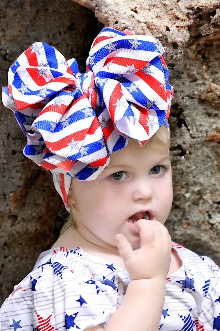 STRIPE & STAR PATRIOTIC BABY HEADBAND