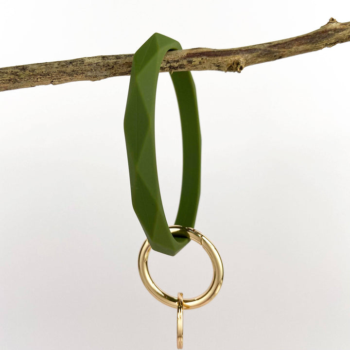 Diamond Shape Silicone Bracelet Keychain