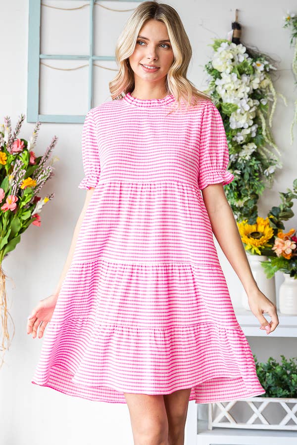 Mini Dress - Fuchsia