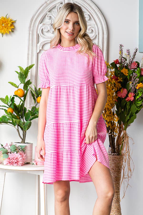 Mini Dress - Fuchsia
