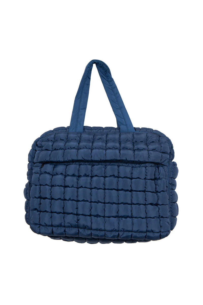 Quilted Weekend Duffel Bag w/ Pass-Thru Slip