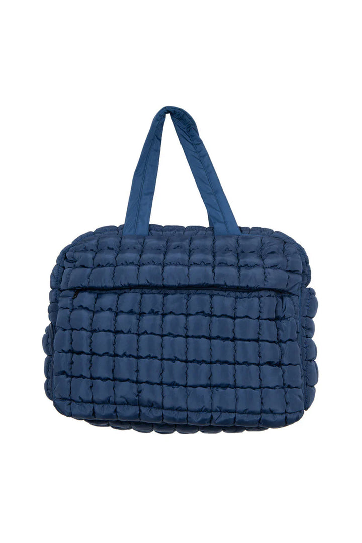 Quilted Weekend Duffel Bag w/ Pass-Thru Slip
