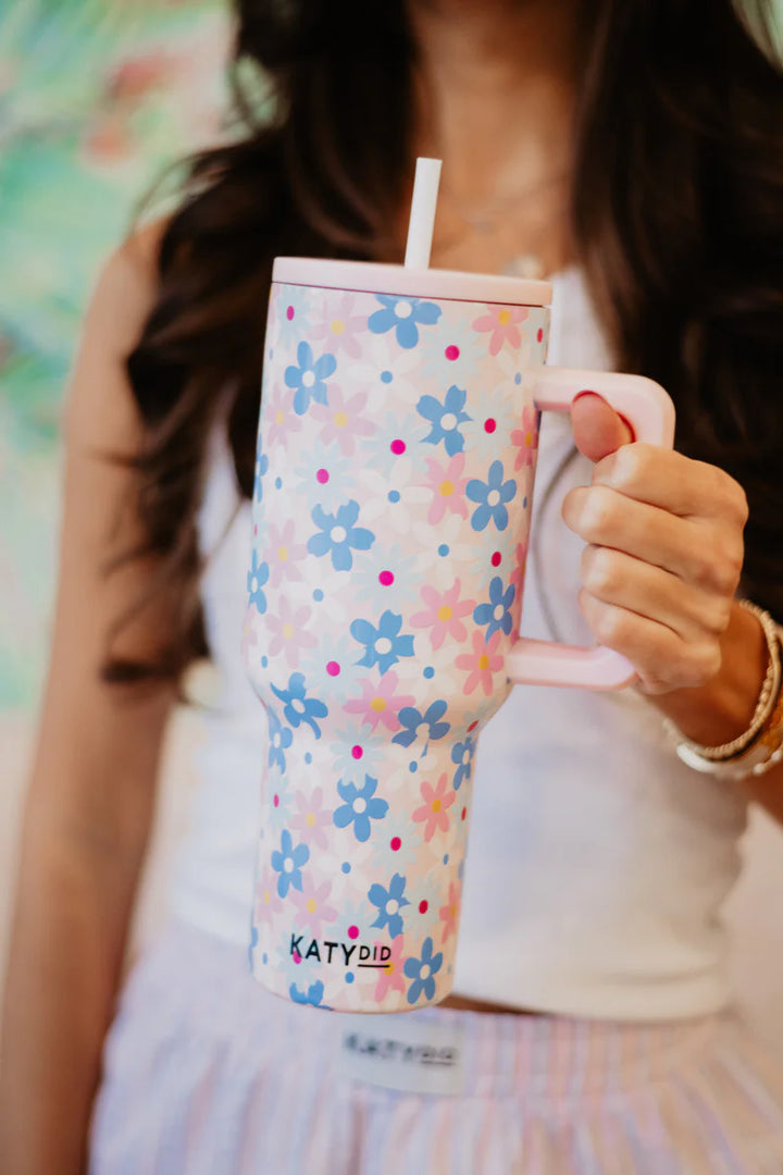 Dainty Florals Pink 38oz Tumbler