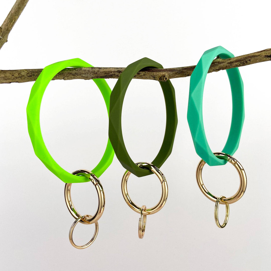 Diamond Shape Silicone Bracelet Keychain
