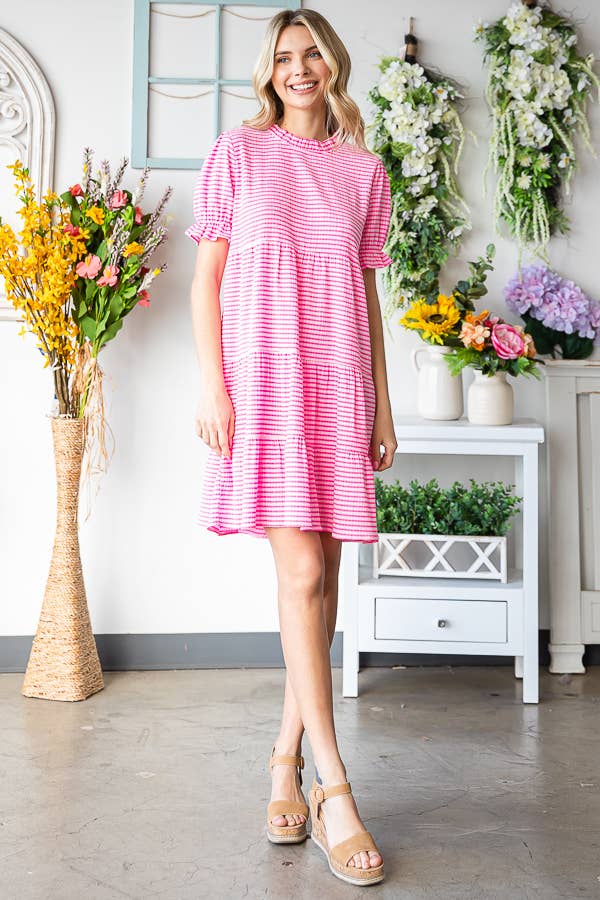 Mini Dress - Fuchsia