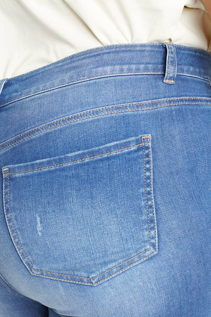 Plus Size Distressed High Rise Ankle Skinny Jeans