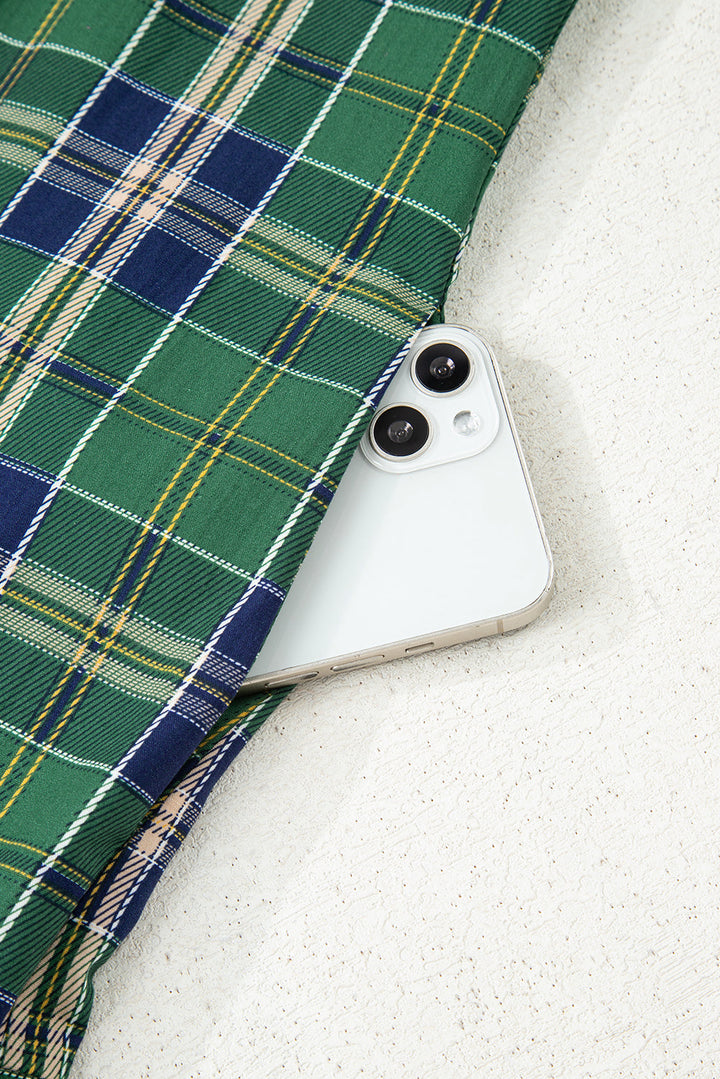 Green Plaid Frilly Dress RTS