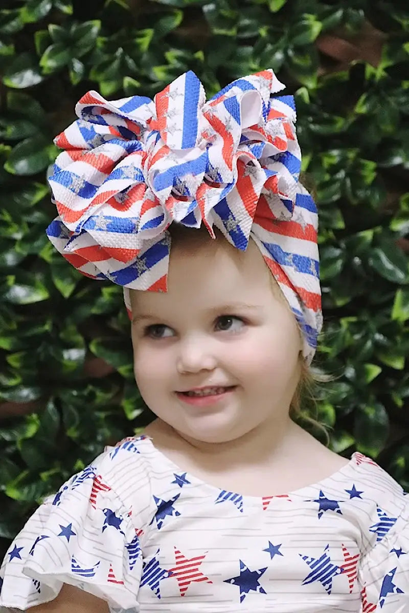 STRIPE & STAR PATRIOTIC BABY HEADBAND