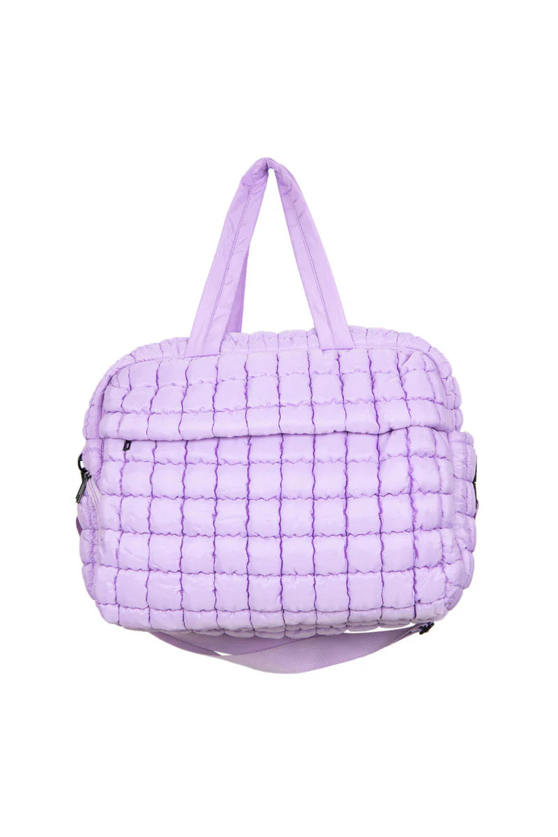 Quilted Weekend Duffel Bag w/ Pass-Thru Slip