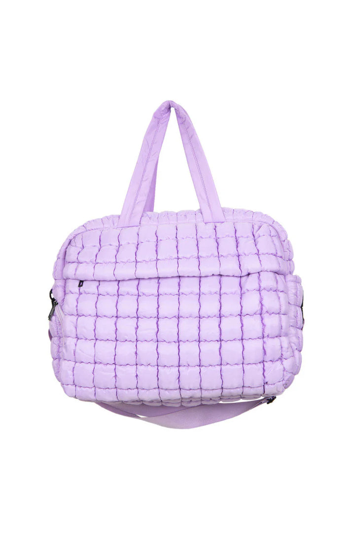 Quilted Weekend Duffel Bag w/ Pass-Thru Slip